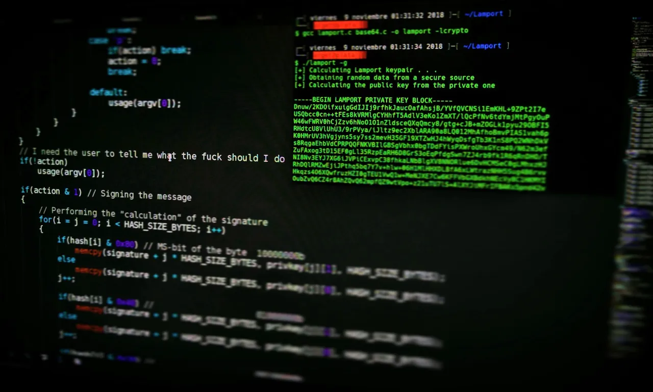 Ethical hyacking programming code on the screen.