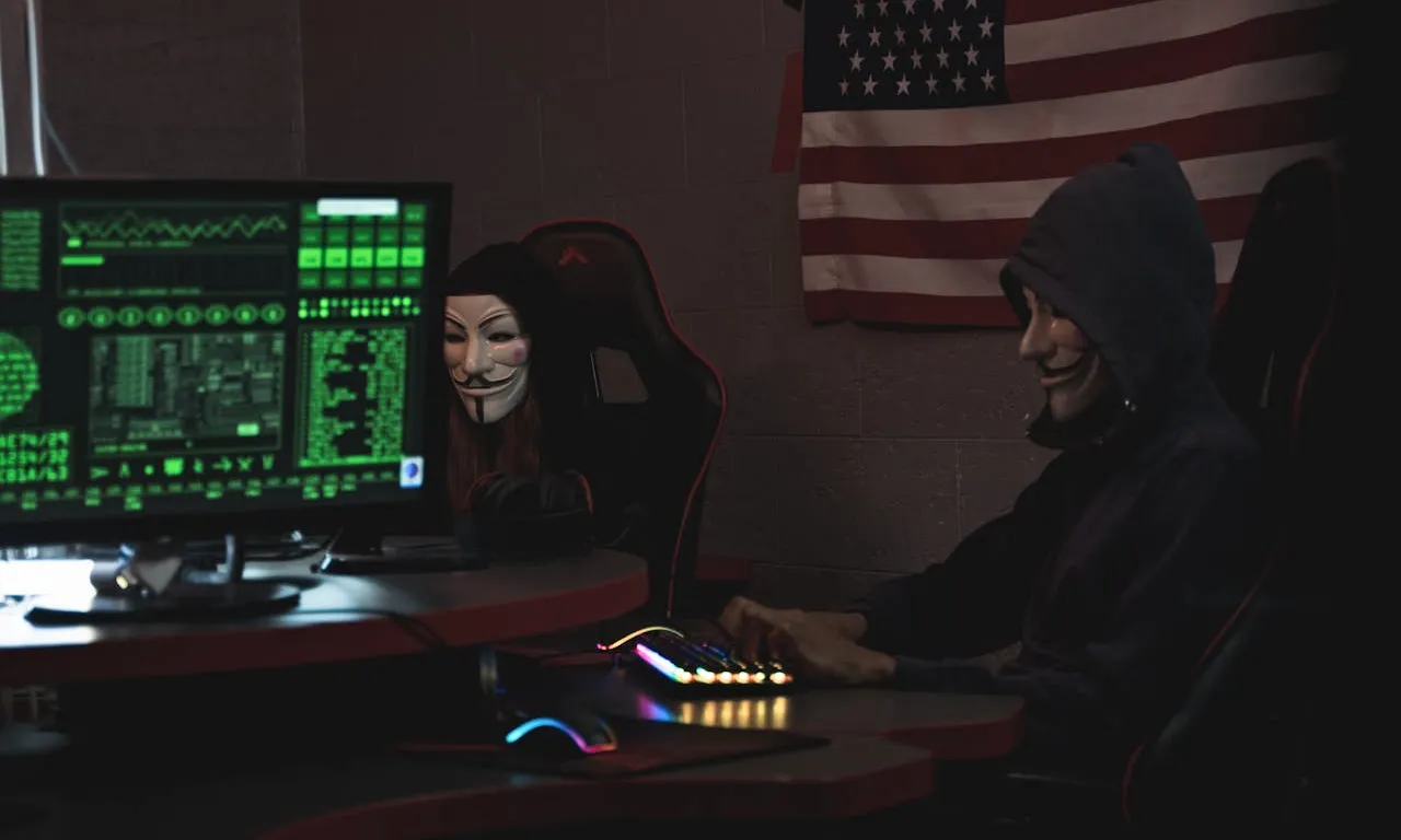 Ethical hackers working on the computers.