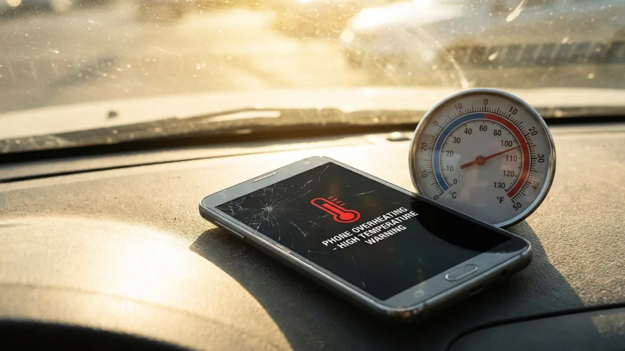 Android phone overheating warning in hot environment