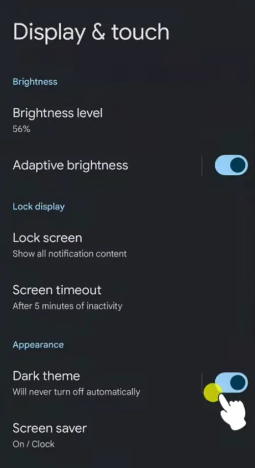 Android dark mode