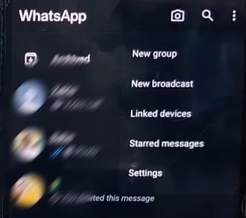 Click Linked devices under more option on primary phone.
