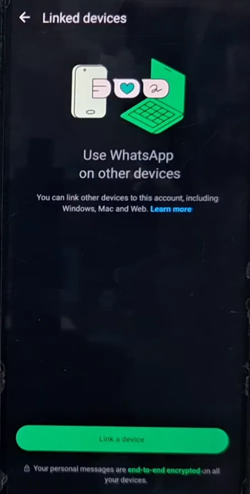 Tap this link a device on main phone.