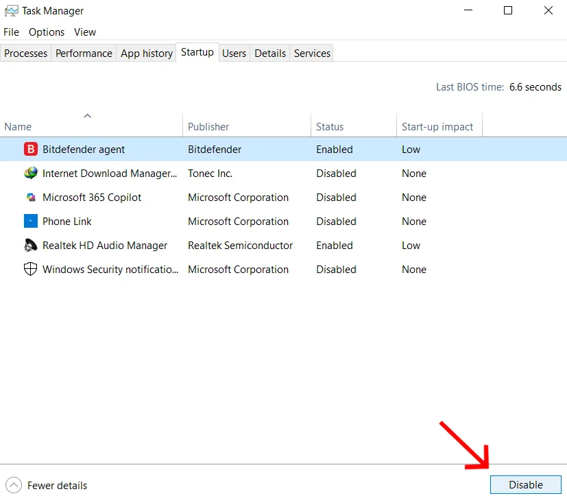 How to disable startup apps on Windows.